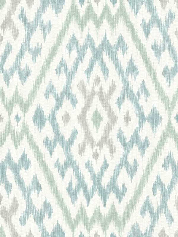 Solola Ikat wallpaper in aqua color - pattern number 4146-27236 - by A Street Prints in the Harmony collection