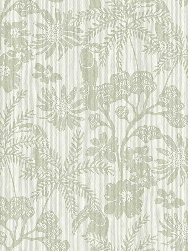 Jacaranda Tropical Trail wallpaper in sage color - pattern number 4146-27244 - by A Street Prints in the Harmony collection