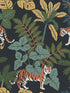 Caspian Jungle Prowl wallpaper in navy color - pattern number 4146-27248 - by A Street Prints in the Harmony collection