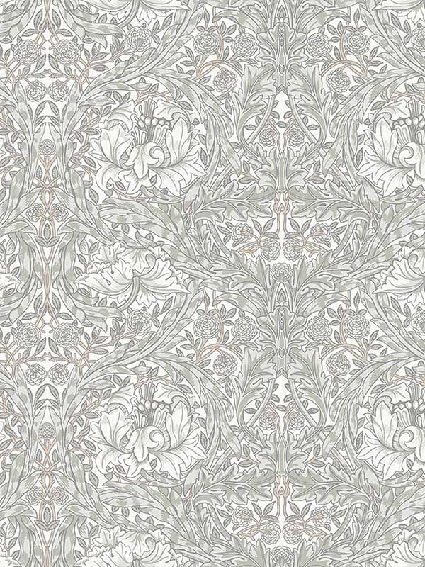 African Marigold Floral wallpaper in white color - pattern number 4153-82022 - by A Street Prints in the Hidden Treasures Volume 1 collection