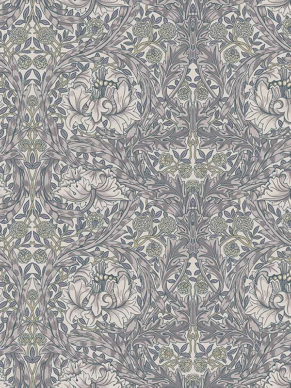 African Marigold Floral wallpaper in grey color - pattern number 4153-82025 - by A Street Prints in the Hidden Treasures Volume 1 collection