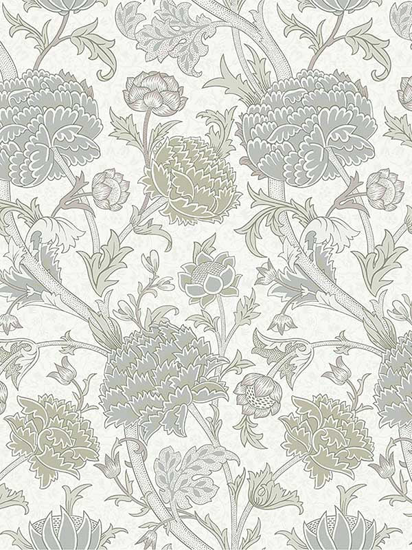 Cray Floral Trail fabric in light green color - pattern number 4153-82032 - by A Street Prints in the Hidden Treasures Volume 1 collection