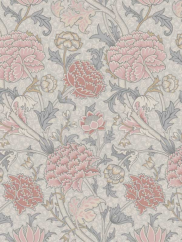 Cray Floral Trail fabric in pink color - pattern number 4153-82033 - by A Street Prints in the Hidden Treasures Volume 1 collection