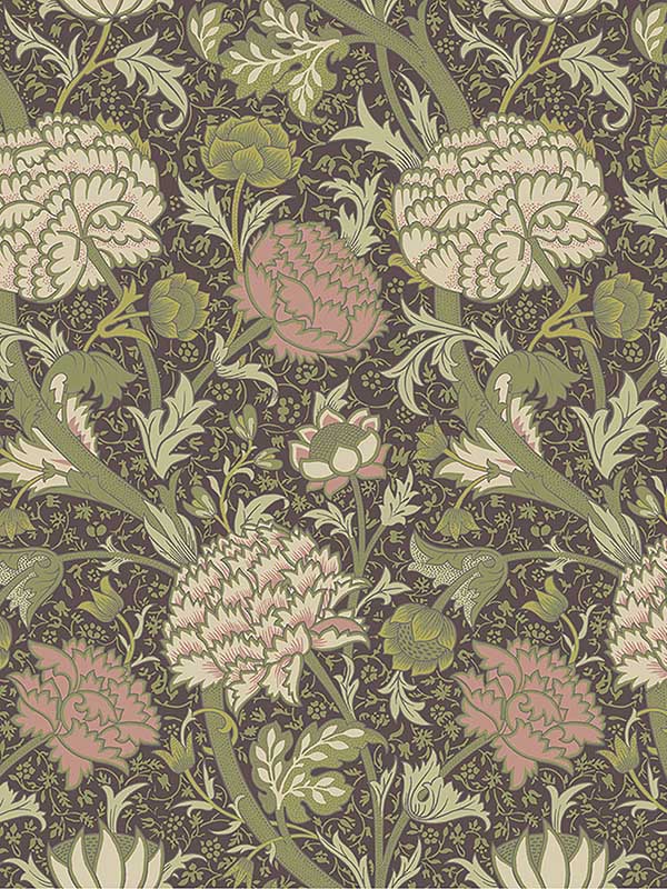 Cray Floral Trail fabric in plum color - pattern number 4153-82036 - by A Street Prints in the Hidden Treasures Volume 1 collection