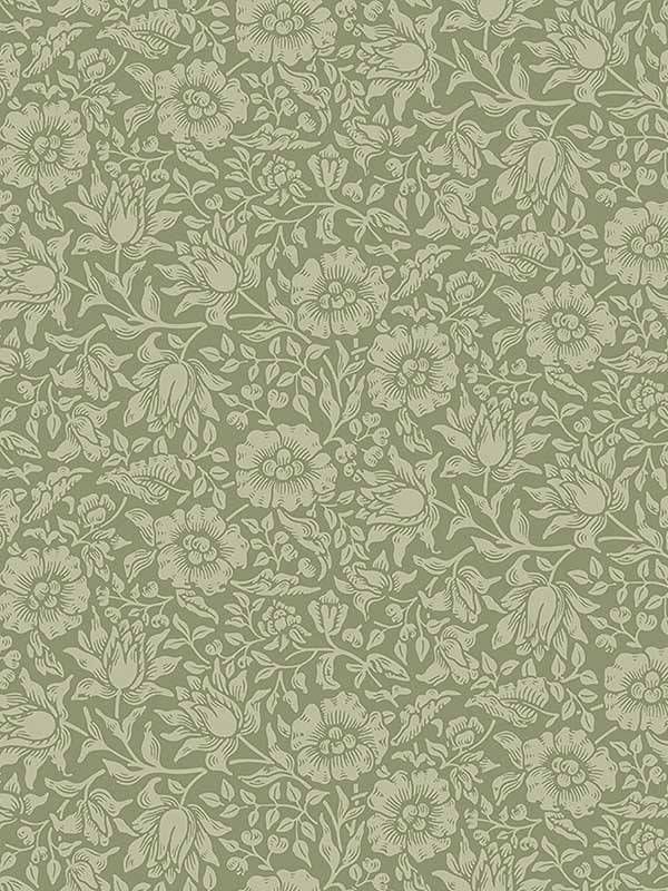 Mallow Floral Vine wallpaper in green color - pattern number 4153-82041 - by A Street Prints in the Hidden Treasures Volume 1 collection