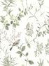 Imperial Garden Botanical fabric in moss color - pattern number 4134-26992 - by Chesapeake in the Wildflower collection