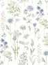 Bergamot Wildflower fabric in sea green color - pattern number 4134-72502 - by Chesapeake in the Wildflower collection