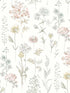 Bergamot Wildflower fabric in pastel color - pattern number 4134-72503 - by Chesapeake in the Wildflower collection