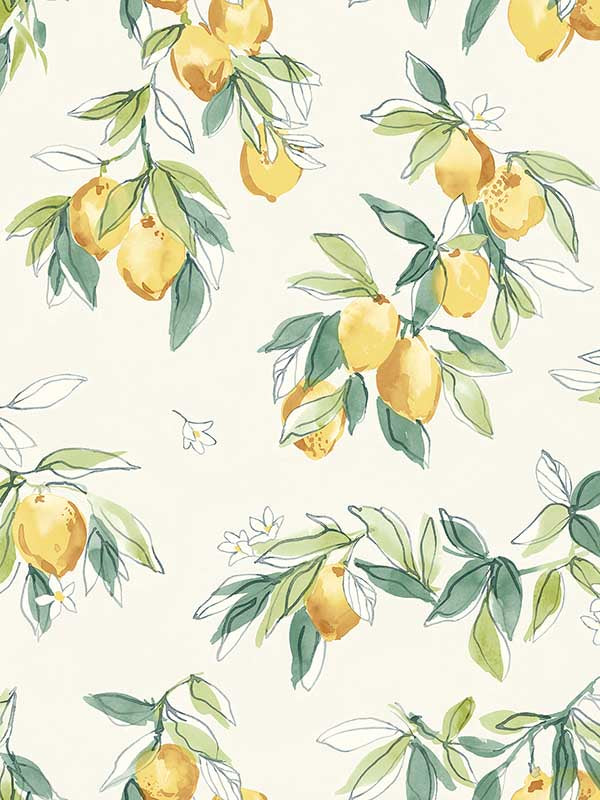 Lemonade Citrus fabric in yellow color - pattern number 4134-72510 - by Chesapeake in the Wildflower collection