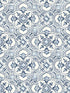 Marjoram Floral Tile fabric in blue color - pattern number 4134-72513 - by Chesapeake in the Wildflower collection