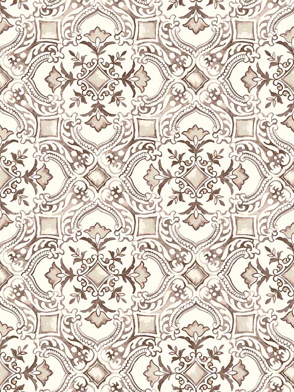 Marjoram Floral Tile fabric in blush color - pattern number 4134-72514 - by Chesapeake in the Wildflower collection
