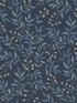 Senna Budding Vines wallpaper in navy color - pattern number 4134-72520 - by Chesapeake in the Wildflower collection