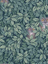 Foglie E Civette fabric in viridian color - pattern number 123/11051.CS.0 - by Cole and Son in the Fornasetti Senza Tempo II collection