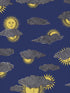Soli E Nuvole fabric in yellow blue color - pattern number 123/2006.CS.0 - by Cole and Son in the Fornasetti Senza Tempo II collection