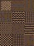 Geometrico wallpaper in black and gold color - pattern number 123/7036.CS.0 - by Cole and Son in the Fornasetti Senza Tempo II collection