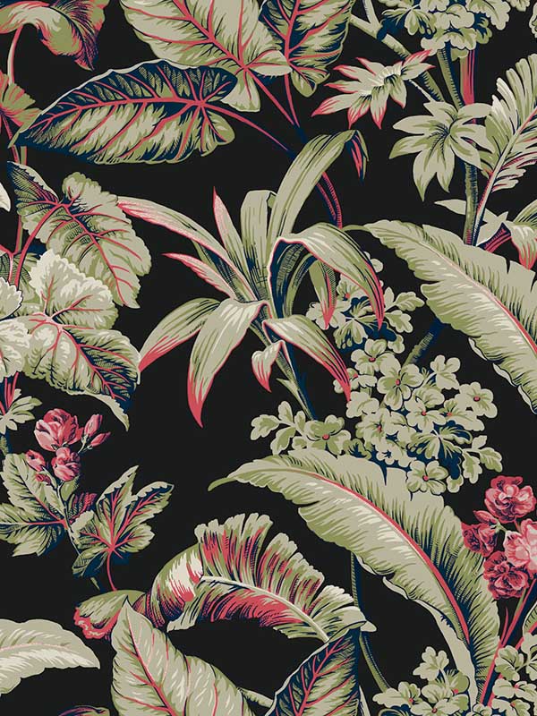 Mystic Isle fabric in black color - pattern number GT4504 - by Ronald Redding in the Classics collection