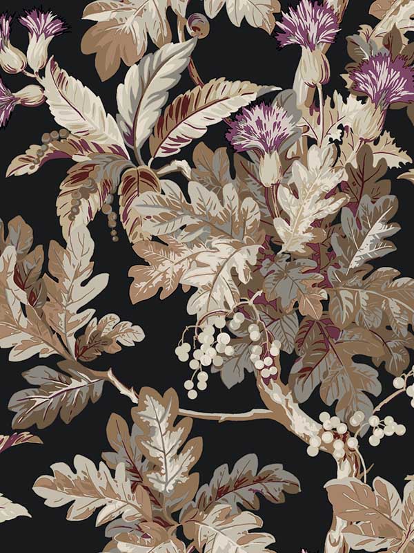 Briarwood fabric in black color - pattern number GT4521 - by Ronald Redding in the Classics collection