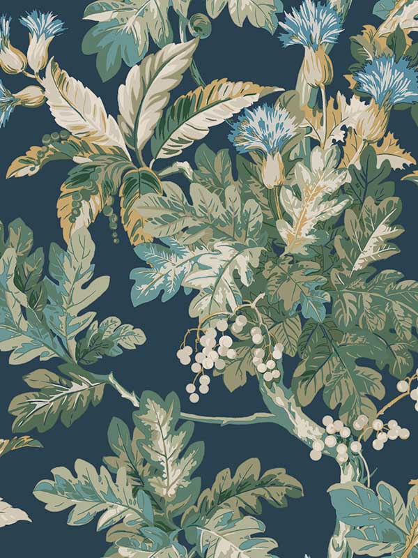 Briarwood fabric in navy color - pattern number GT4523 - by Ronald Redding in the Classics collection