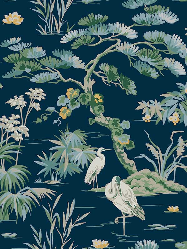 Bridgewater fabric in navy color - pattern number GT4531 - by Ronald Redding in the Classics collection