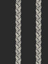 Braided Stripe wallpaper in black color - pattern number GT4542 - by Ronald Redding in the Classics collection