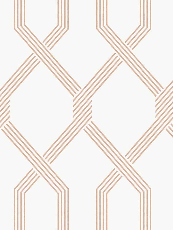 Palisade wallpaper in coral color - pattern number GT4554 - by Ronald Redding in the Classics collection