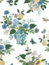 Flower Studies wallpaper in blue color - pattern number RF7401 - by Rifle Paper Co in the Rifle Paper Co Third Edition collection