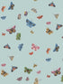 Butterfly House fabric in light blue color - pattern number RF7414 - by Rifle Paper Co in the Rifle Paper Co Third Edition collection
