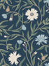 Aster fabric in navy color - pattern number RF7435 - by Rifle Paper Co in the Rifle Paper Co Third Edition collection