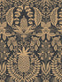 Pineapple Damask fabric in black color - pattern number RF7483 - by Rifle Paper Co in the Rifle Paper Co Third Edition collection