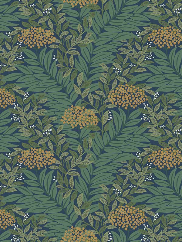 Highgrove wallpaper in navy color - pattern number RF7505 - by Rifle Paper Co in the Rifle Paper Co Third Edition collection