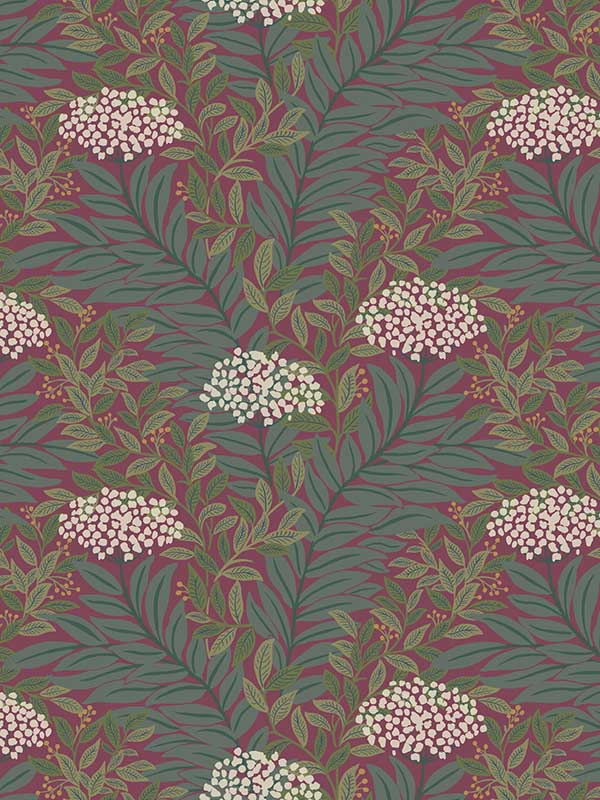 Highgrove wallpaper in burgundy color - pattern number RF7506 - by Rifle Paper Co in the Rifle Paper Co Third Edition collection