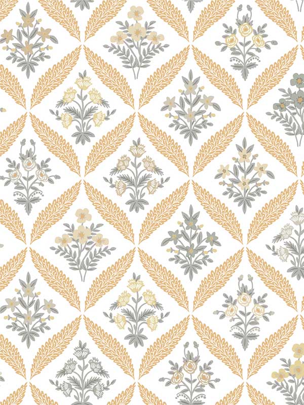 Estee Garden fabric in gold color - pattern number RF7511 - by Rifle Paper Co in the Rifle Paper Co Third Edition collection