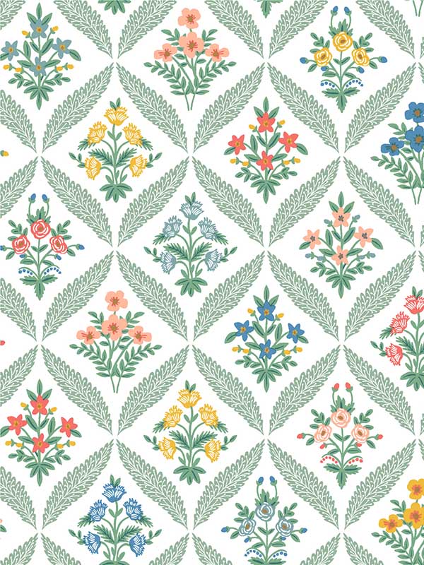 Estee Garden fabric in sage color - pattern number RF7513 - by Rifle Paper Co in the Rifle Paper Co Third Edition collection