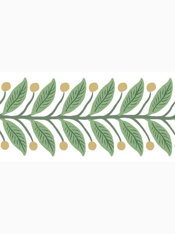 Garden border in green color - pattern number RF7531B - by Rifle Paper Co in the Rifle Paper Co Third Edition collection