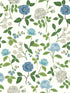 Roses wallpaper in blue color - pattern number RF7543 - by Rifle Paper Co in the Rifle Paper Co Third Edition collection