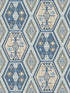 Buckland fabric in blue color - pattern number FG098.H101.0 - by Mulberry Home in the Icons Wallpaper collection