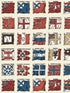 Naval Ensigns fabric in red blue color - pattern number FG099.V110.0 - by Mulberry Home in the Icons Wallpaper collection