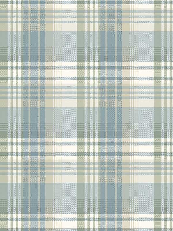 Mulberry Ancient Tartan wallpaper in aqua color - pattern number FG100.R104.0 - by Mulberry Home in the Icons Wallpaper collection