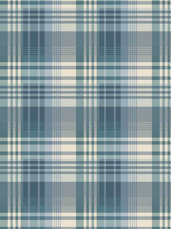 Mulberry Ancient Tartan wallpaper in teal color - pattern number FG100.R11.0 - by Mulberry Home in the Icons Wallpaper collection
