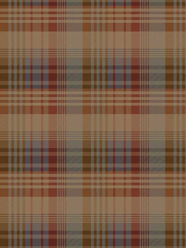 Mulberry Ancient Tartan wallpaper in red blue color - pattern number FG100.V110.0 - by Mulberry Home in the Icons Wallpaper collection