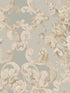 Floral Rococo wallpaper in aqua color - pattern number FG103.R104.0 - by Mulberry Home in the Icons Wallpaper collection