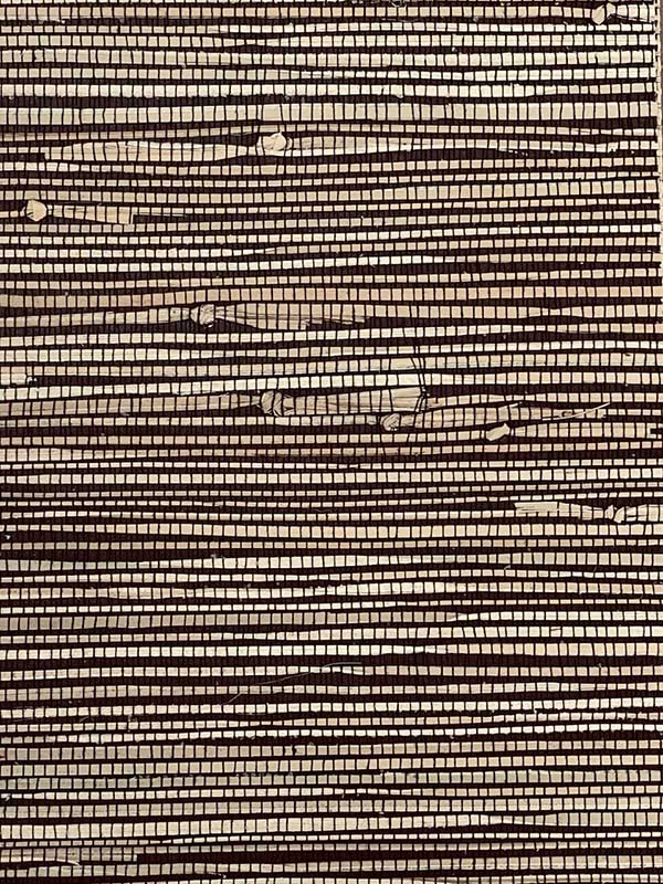 Boodle Regular weave wallpaper in black tan color - pattern number LN50085 - by Seabrook in the Lillian August Natural Textured Wallcoverings Vol 2 collection