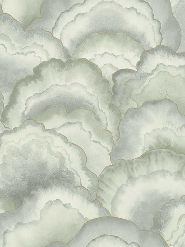 Abalone wallpaper in seaglass color - pattern number NT6181 - by Candice Olson in the Natural Discovery collection