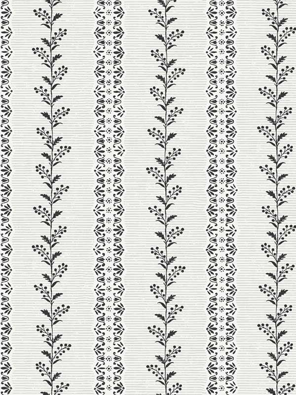 Everleigh wallpaper in white and black color - pattern number MF4761 - by Magnolia Home by Joanna Gaines in the Magnolia Home Vol 4 collection