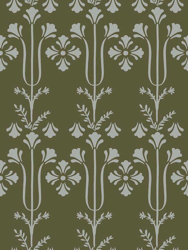Lydia wallpaper in moss color - pattern number MF4801 - by Magnolia Home by Joanna Gaines in the Magnolia Home Vol 4 collection
