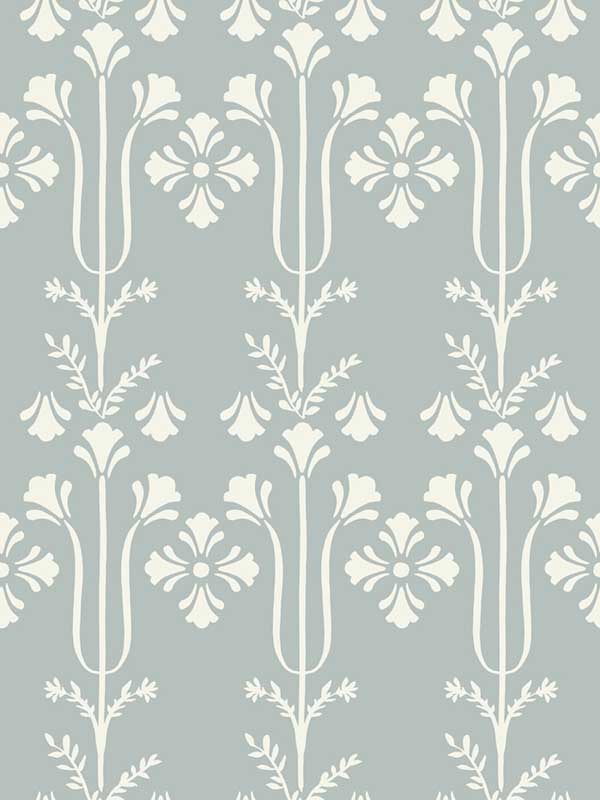 Lydia wallpaper in blue color - pattern number MF4806 - by Magnolia Home by Joanna Gaines in the Magnolia Home Vol 4 collection