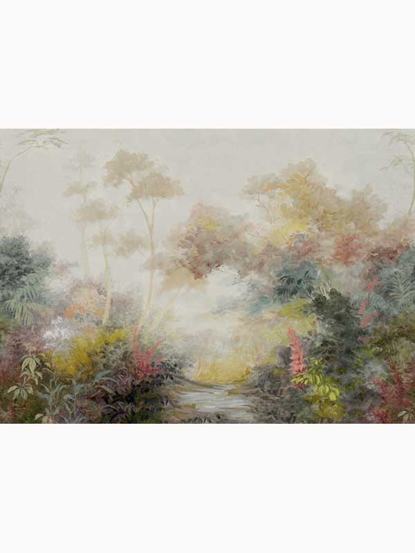 Woodlands mural in multicolor color - pattern number MF4809M - by Magnolia Home by Joanna Gaines in the Magnolia Home Vol 4 collection