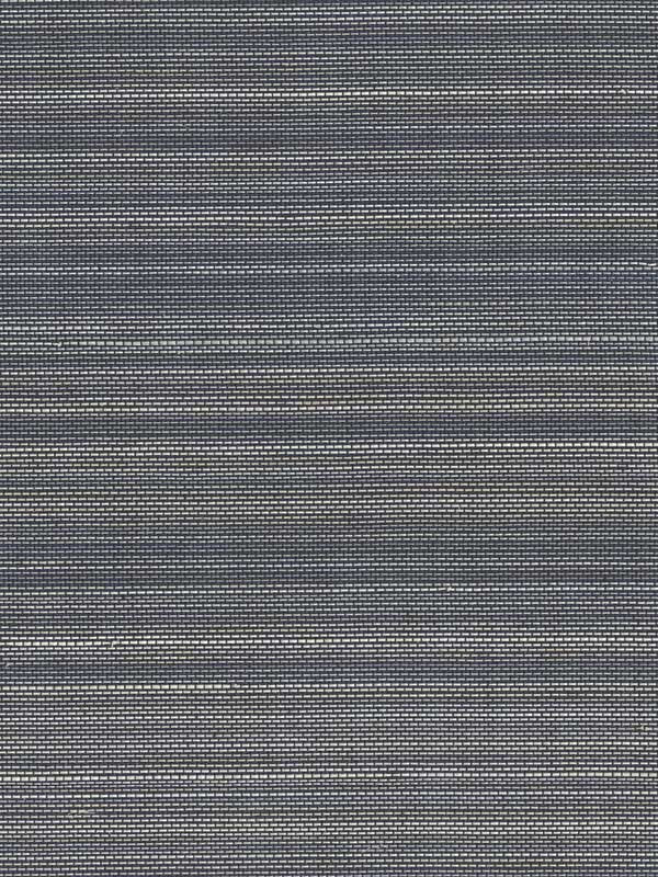 Abaca W4004 wallpaper in dark blue ivory blue color - pattern number W4004.50.0 - by Kravet in the Elements II Naturals collection