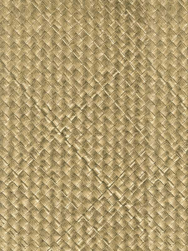 Palm Leaves W3981 wallpaper in bronze metallic gold color - pattern number W3981.4.0 - by Kravet in the Elements II Naturals collection