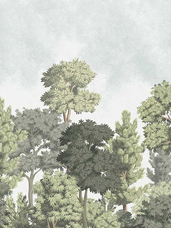 Delamere 6 Panel fabric in green color - pattern number 4164-50944 - by Advantage in the Westbury Forest collection